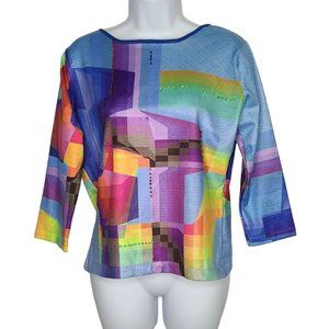 CLIO Vintage Women's Multicolor Beaded Sweather/Pullover with beads Size L
